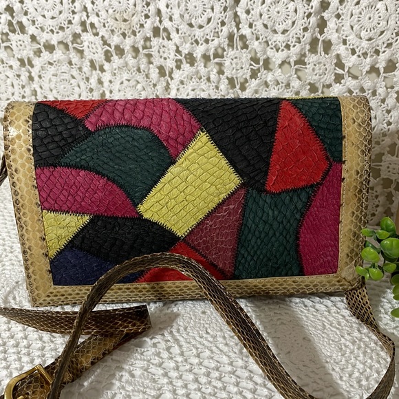 Vintage reptile skin purse clutch - Picture 2 of 9